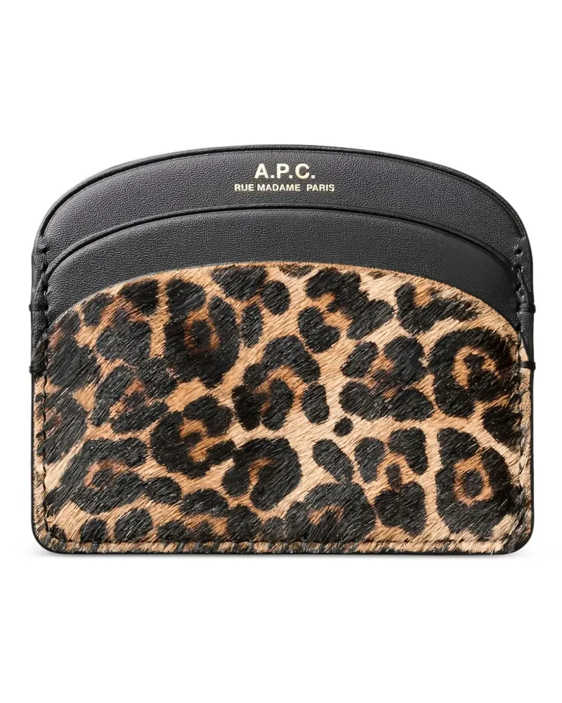 A.P.C. Kartenetui mit Print - Braun Braun