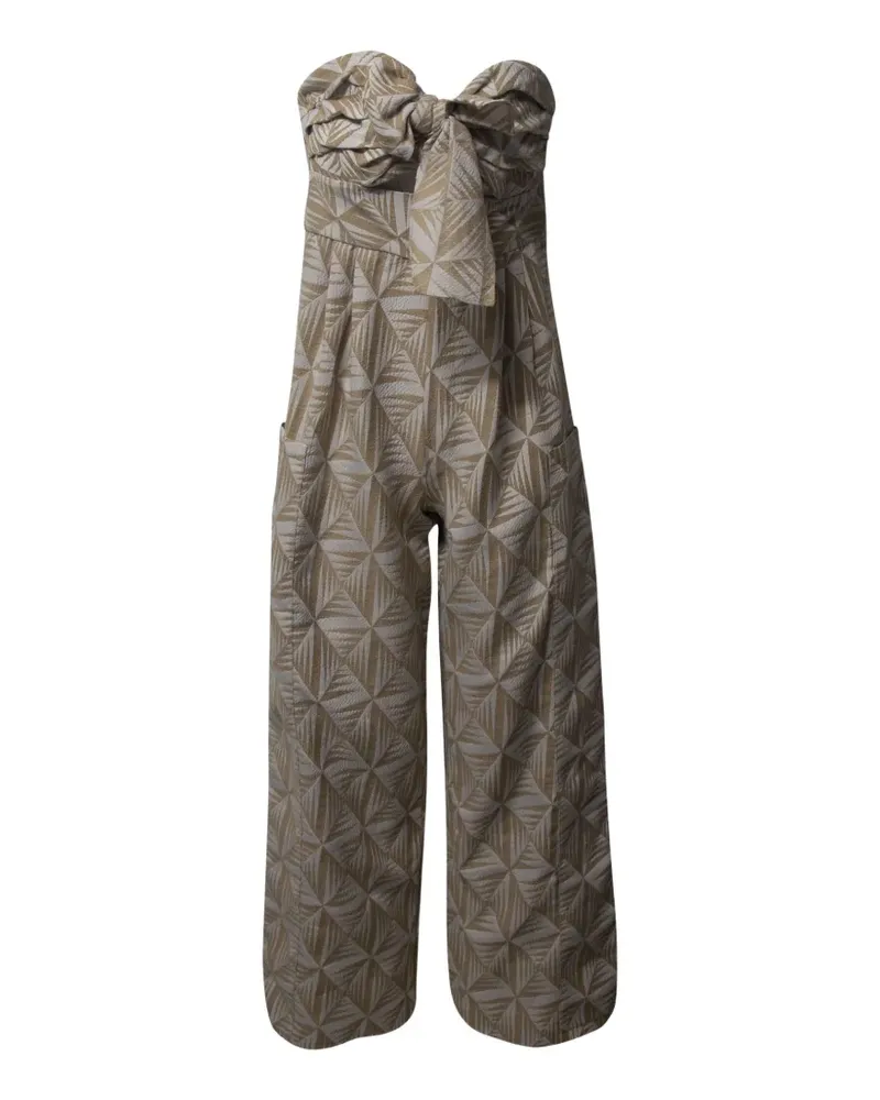 Johanna Ortiz Javari bow-detail jumpsuit - Nude Nude