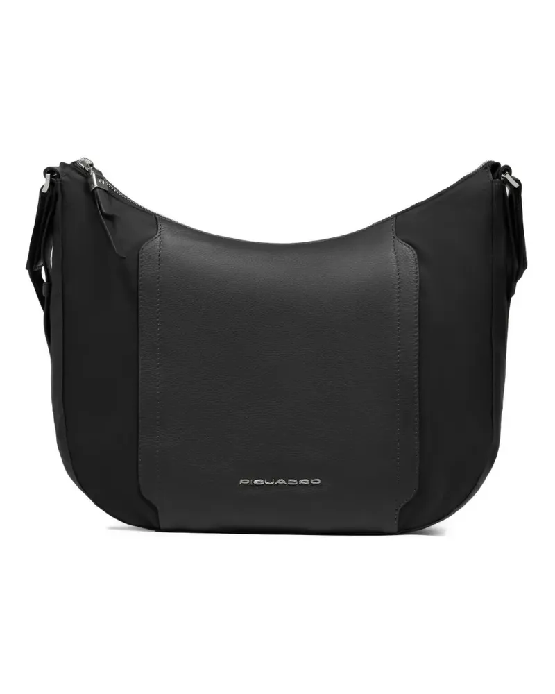 Piquadro Schultertasche aus Stroh - Schwarz Schwarz