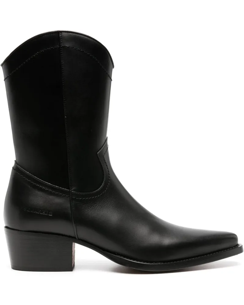 Dsquared2 Knöchelhohe Cowboystiefel - Schwarz Schwarz