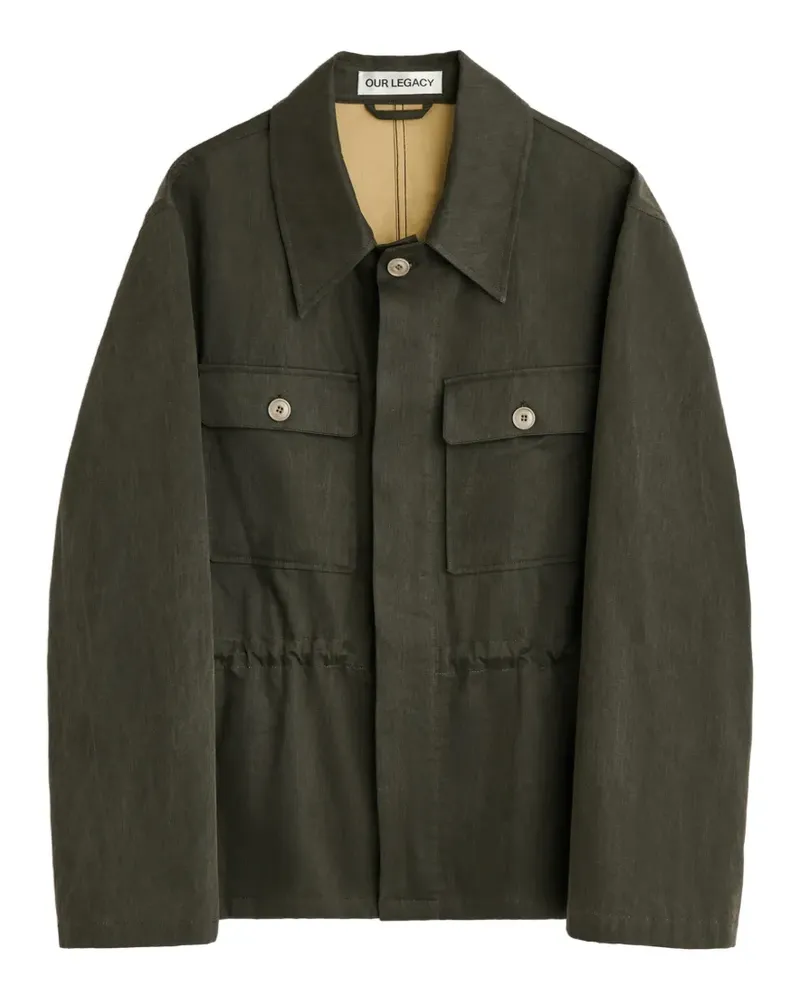 Our Legacy Beschichtete Jacke mit Taschen - Grün Grün