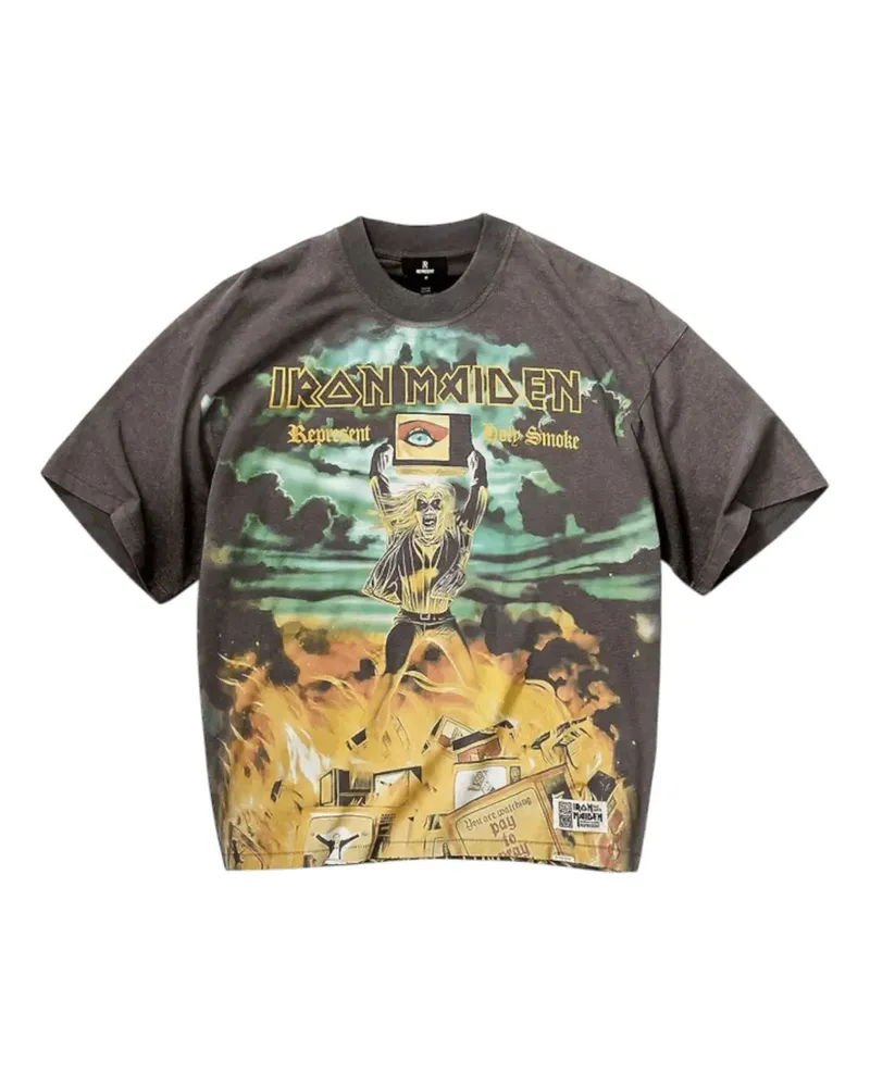 REPRESENT x Iron Maiden Holy Smoke T-Shirt - Grau Grau