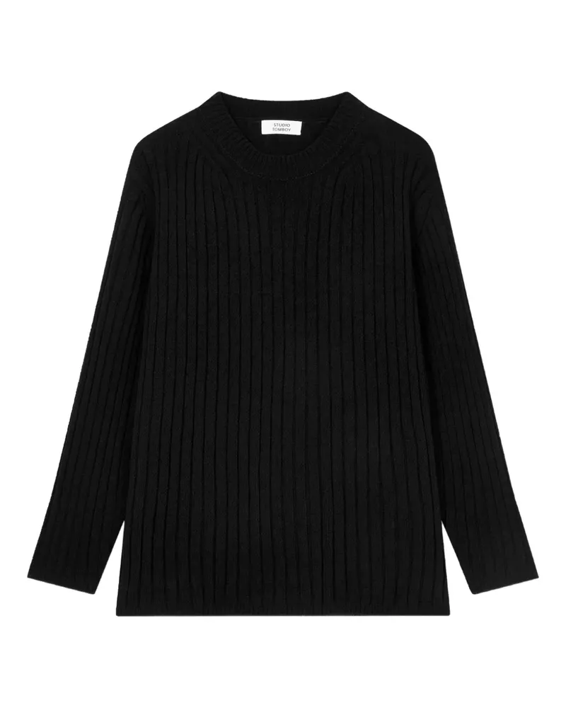 STUDIO TOMBOY ribbed round-neck sweater - Schwarz Schwarz