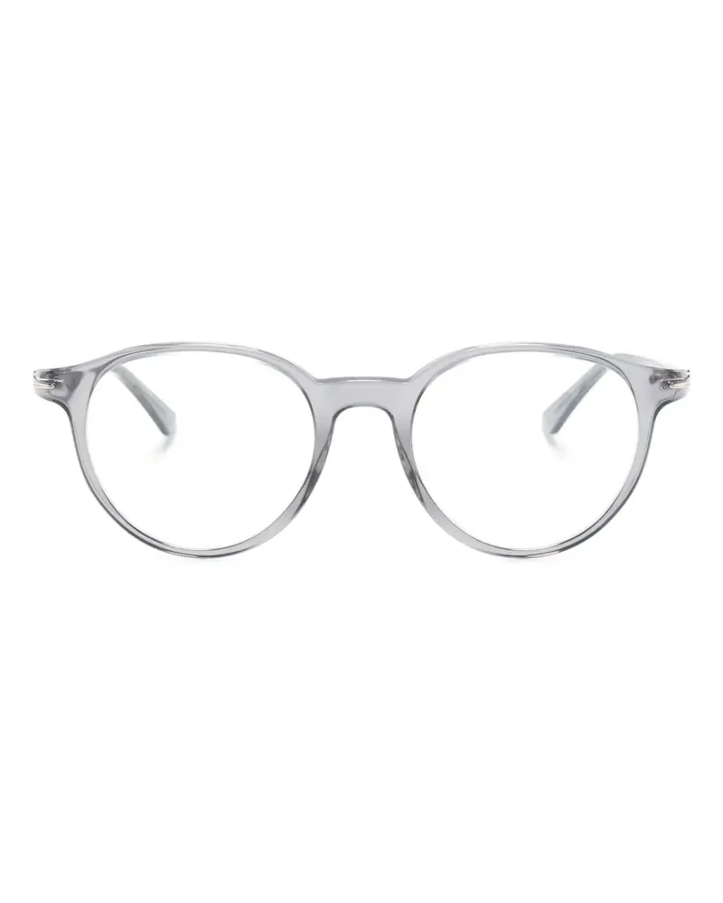 Montblanc Runde Brille mit semi-transparentem Gestell - Grau Grau