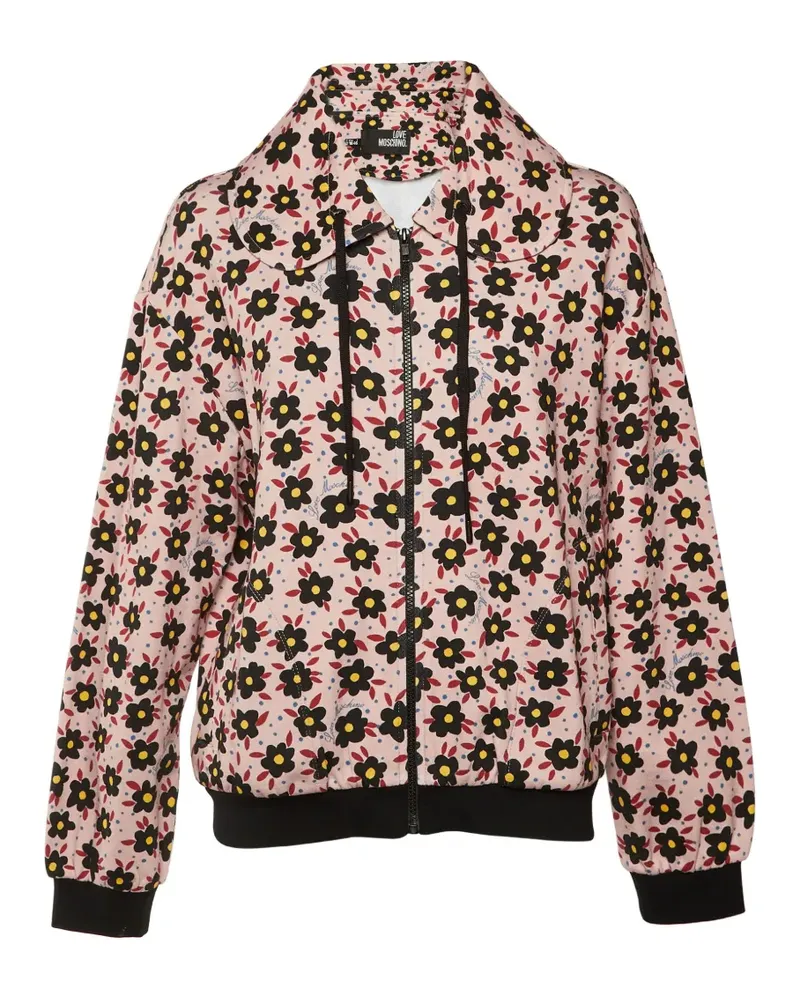 Moschino Jacke mit Blumenprint - Rosa Rosa
