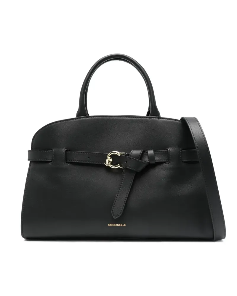 Coccinelle Sabine Tote Bag mit Gürtelschnalle - Schwarz Schwarz