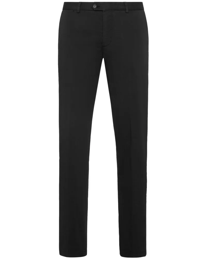 Philipp Plein Chino mit Logo-Patch - Schwarz Schwarz