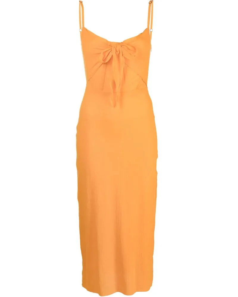 Patou Midikleid mit Bindegürtel - Orange Orange