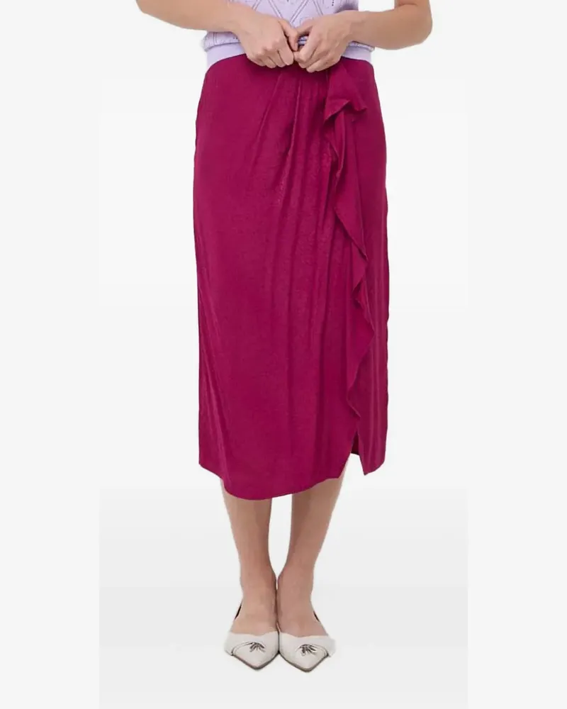 Twin-Set ruffled midi skirt - Rosa Rosa