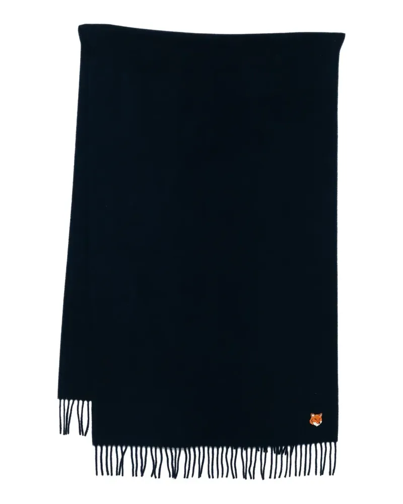 Kitsuné Schal mit Logo-Stickerei - Blau Blau