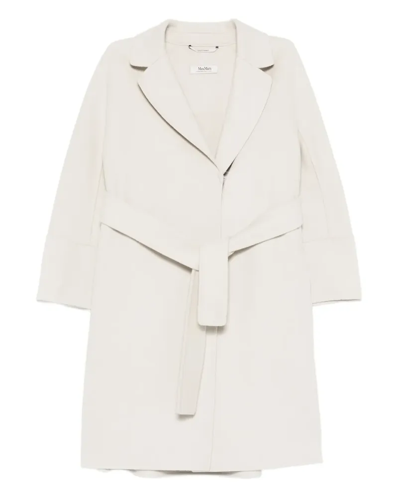 Max Mara Mantel mit Gürtel - Weiß Weiß