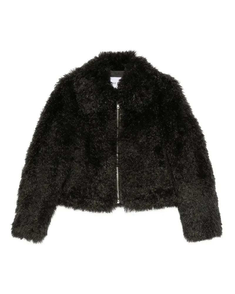 STAND Jacke aus Faux Shearling - Grau Grau