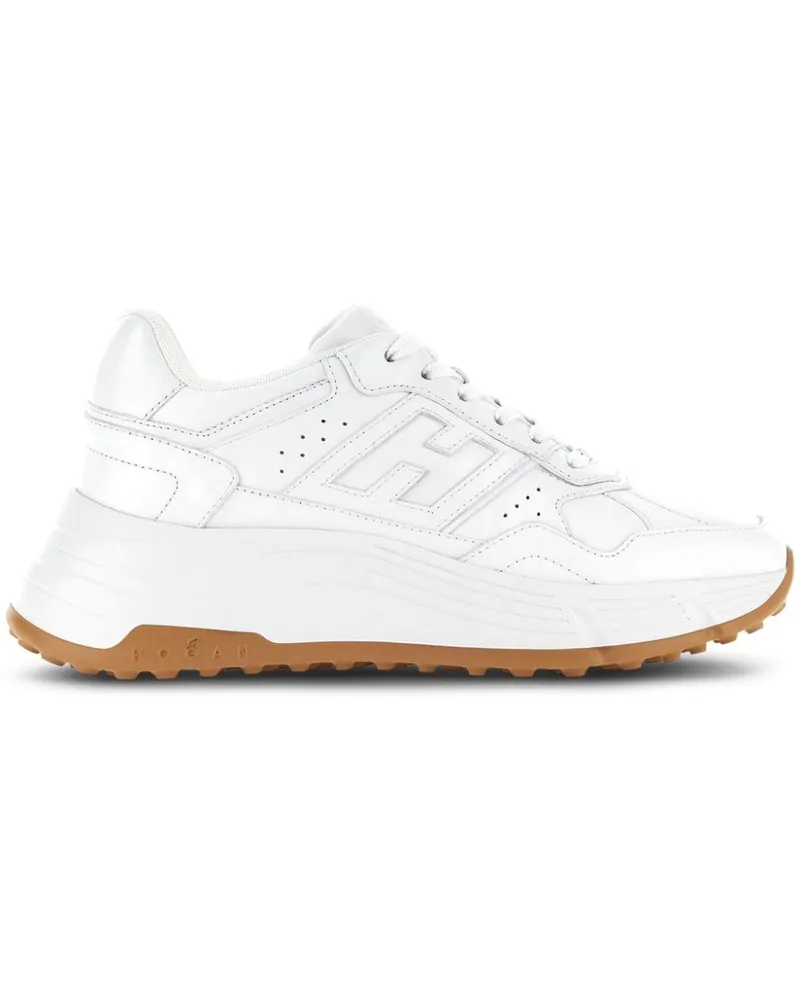 Hogan Sneakers mit Kontrasteinsatz - Weiß Weiß