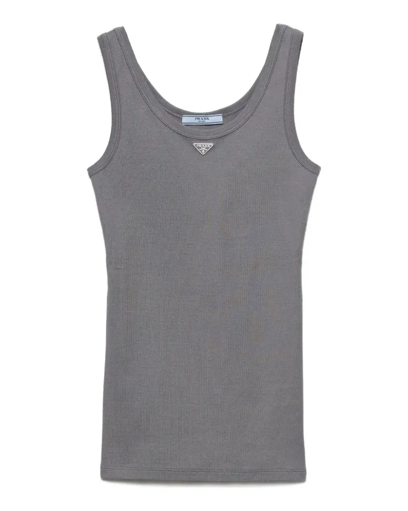 Prada ribbed knit tank top - Grau Grau