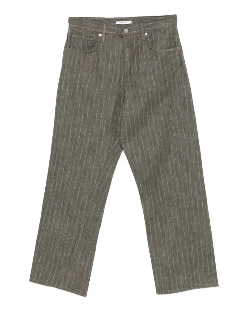 Sunflower Wide Twist striped straight jeans - Grün Grün