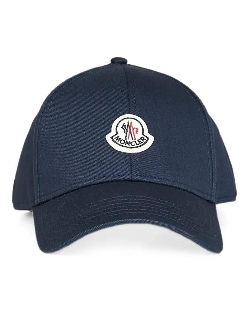 Moncler logo-patch baseball cap - Blau Blau
