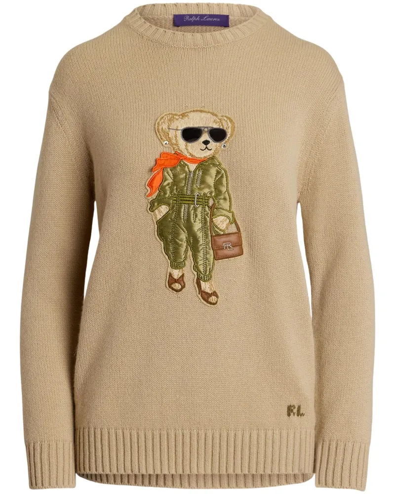 Ralph Lauren Pullover mit Polo Bear - Nude Nude