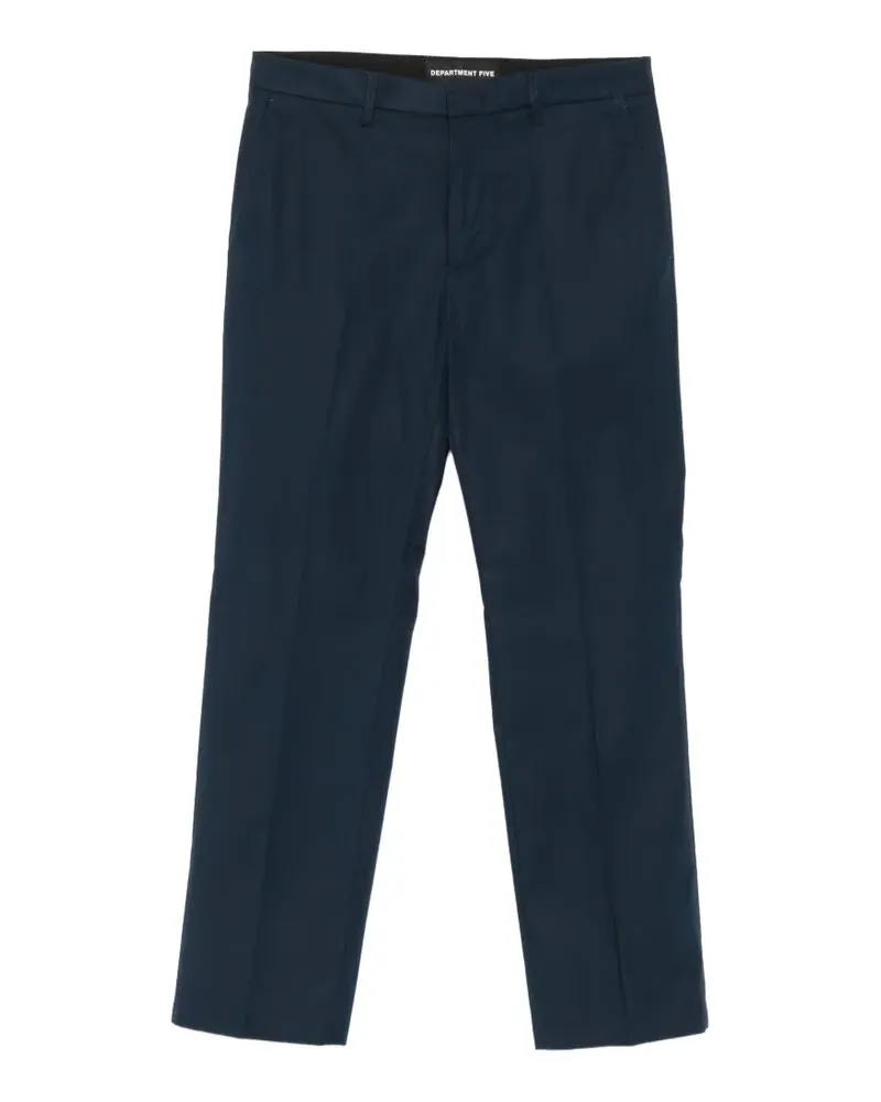 Department 5 Warren logo-patch trousers - Blau Blau