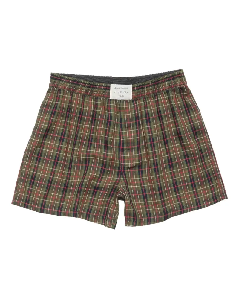Acne Studios casual check shorts - Grün Grün