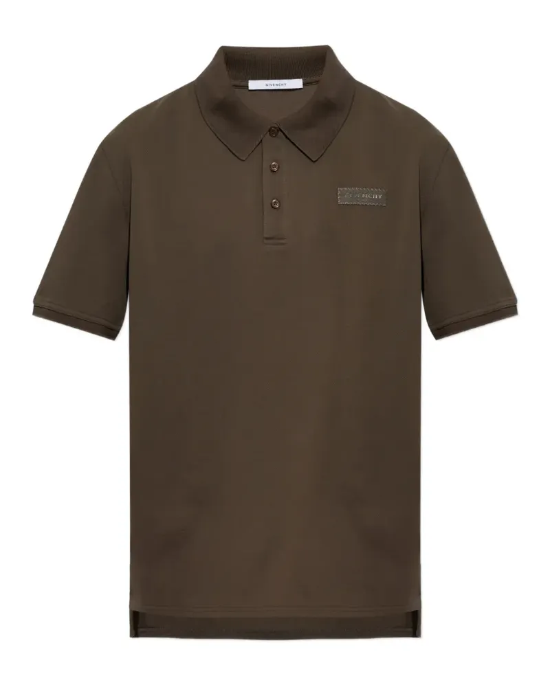 Givenchy Poloshirt mit Logo-Patch - Braun Braun
