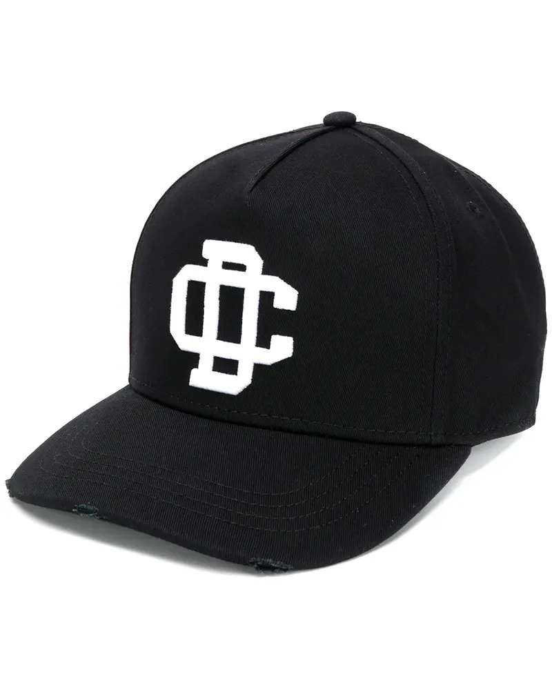 Dsquared2 Baseballkappe mit Logo-Stickerei - Schwarz Schwarz