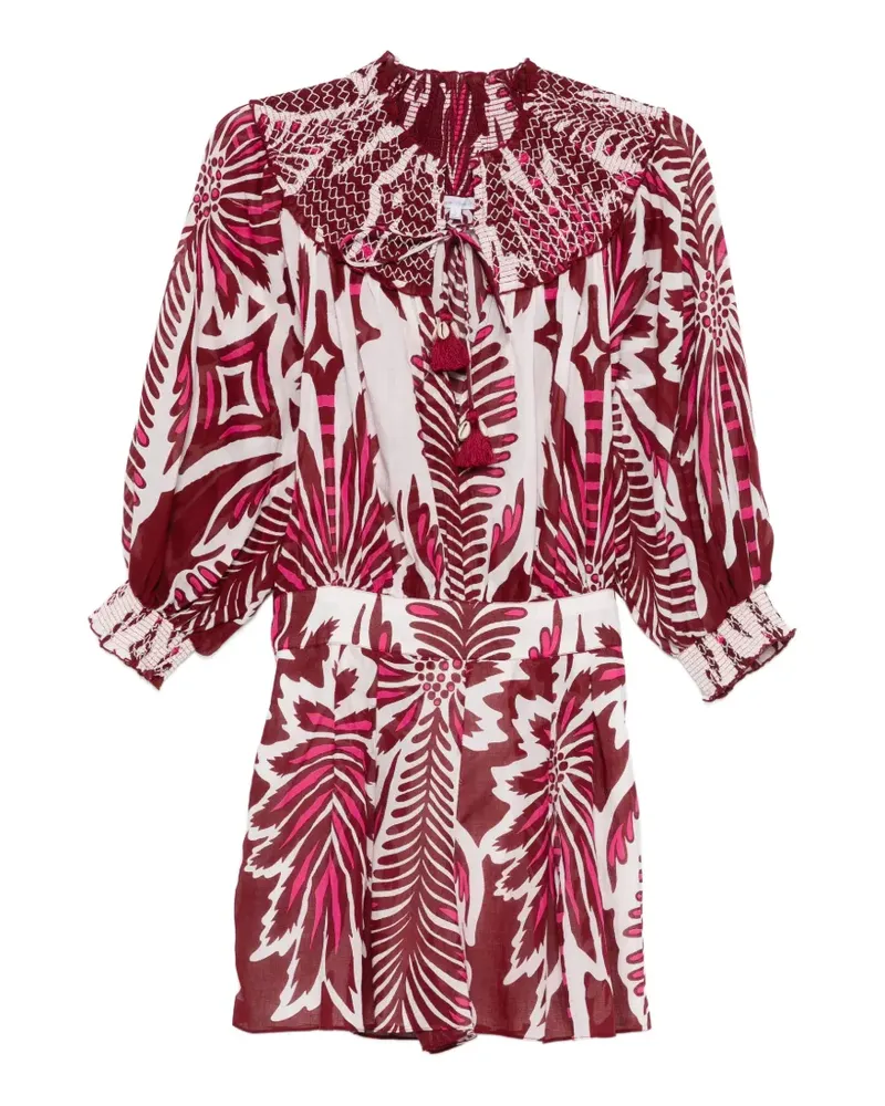 Poupette St Barth Janna Jumpsuit mit Quasten - Rot Rot