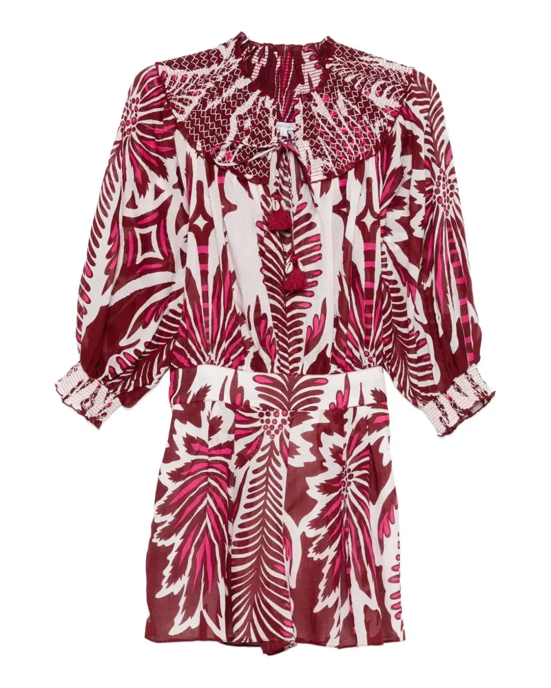 Poupette St Barth Janna floral tassel jumpsuit - Rot Rot