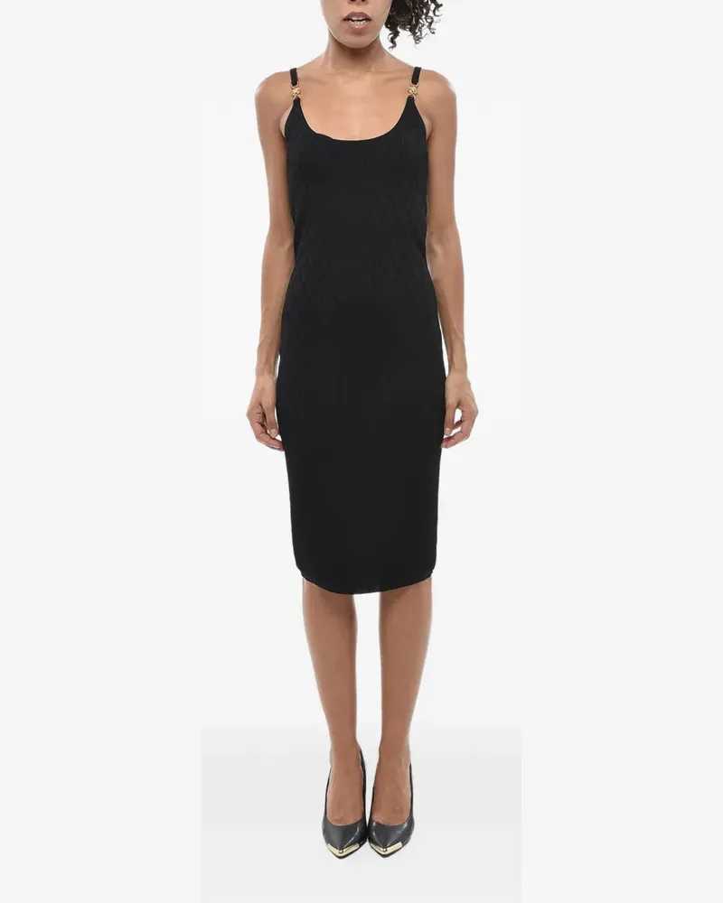 Versace Minikleid mit verziertem Riemen - Schwarz Schwarz