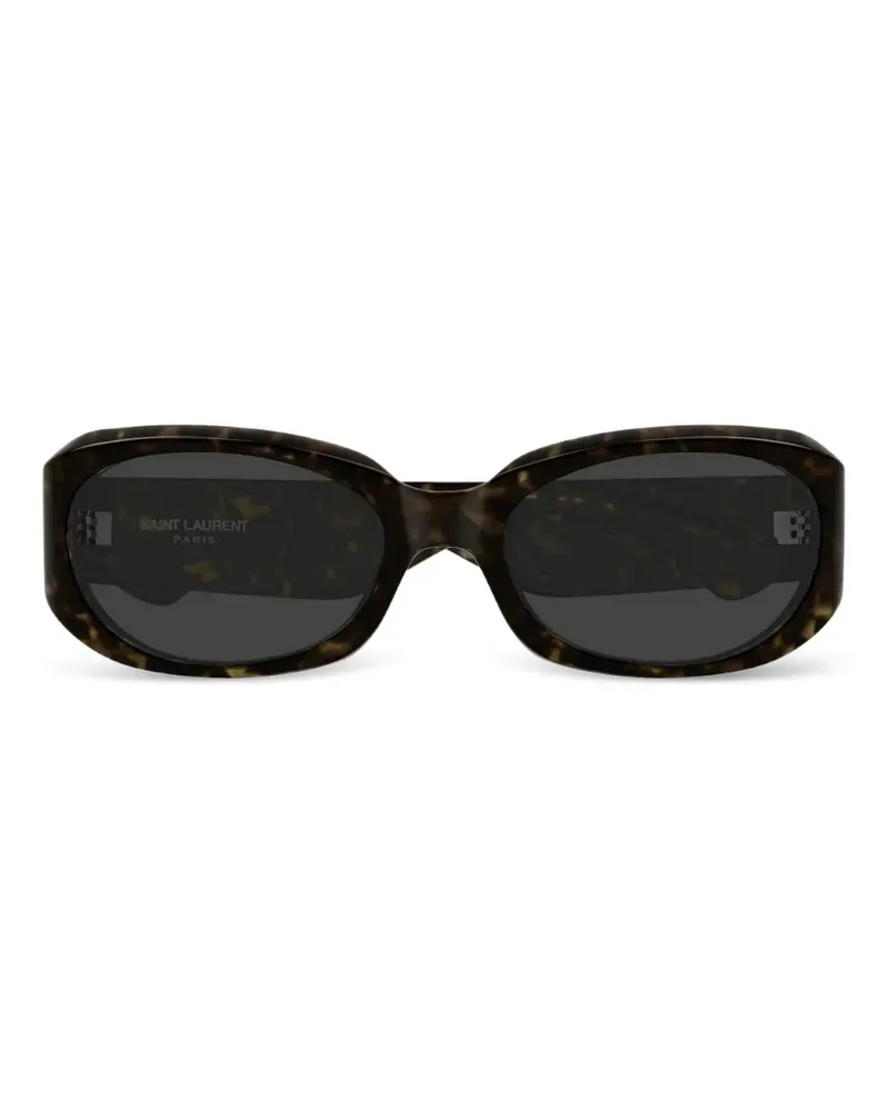 Saint Laurent rectangle-frame sunglasses - Braun Braun