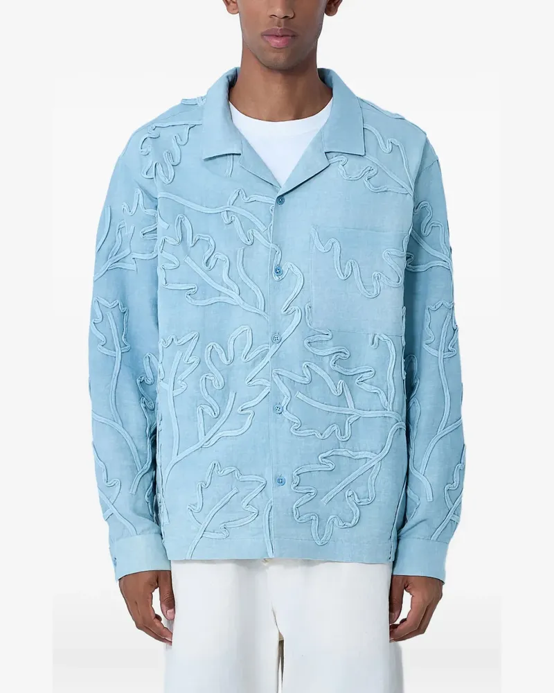 STORY mfg. Greetings Hemd mit Stickerei - Blau Blau