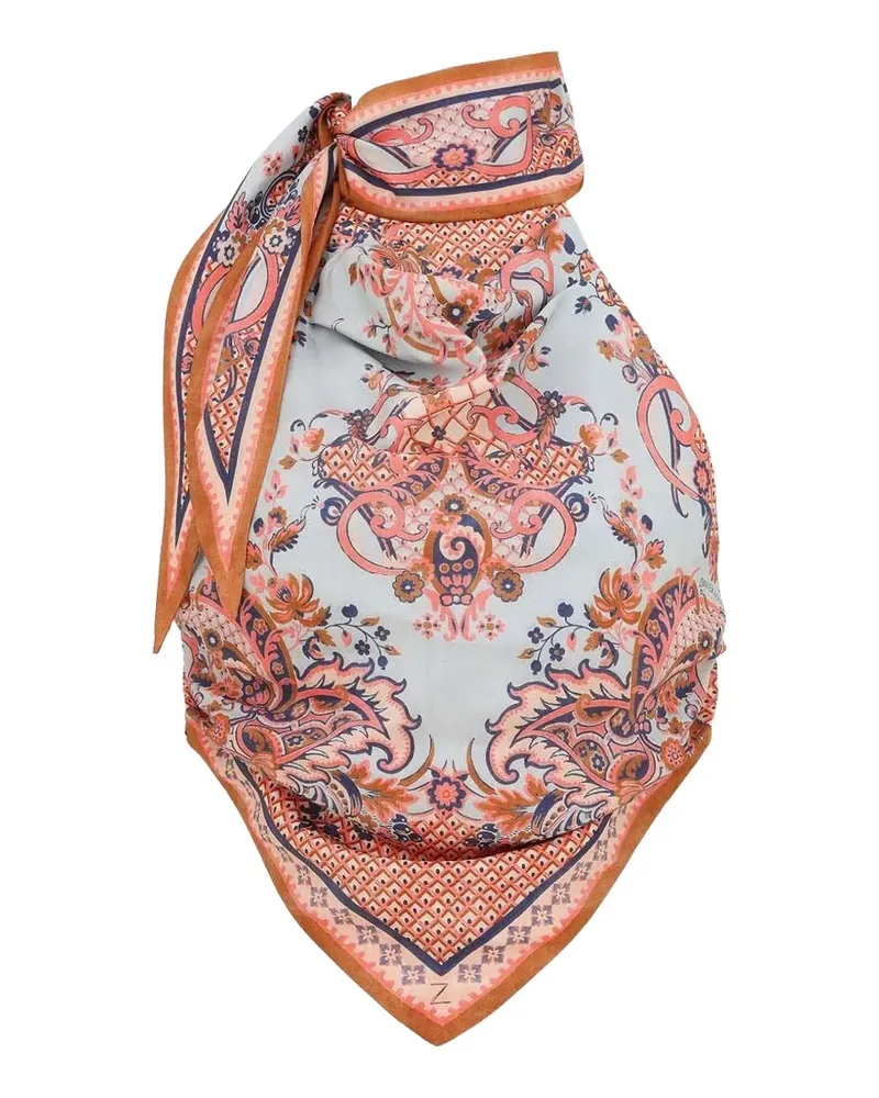 Zimmermann paisley-print silk top - Blau Blau