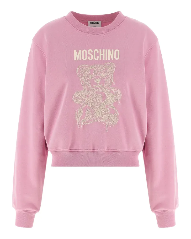 Moschino teddy-embroidered sweatshirt - Rosa Rosa