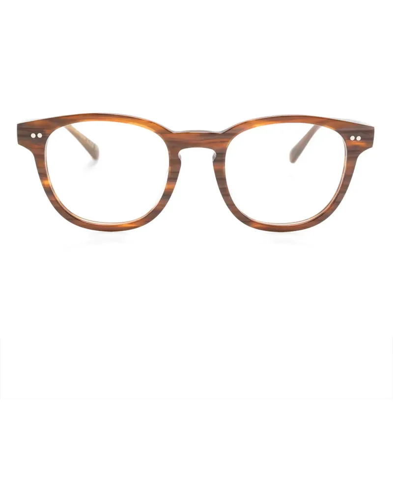 Oliver Peoples Brille mit rundem Gestell - Braun Braun