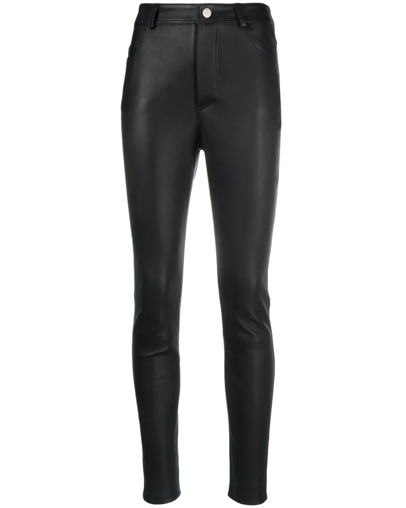DESA Eng anliegende Lederhose - Schwarz Schwarz