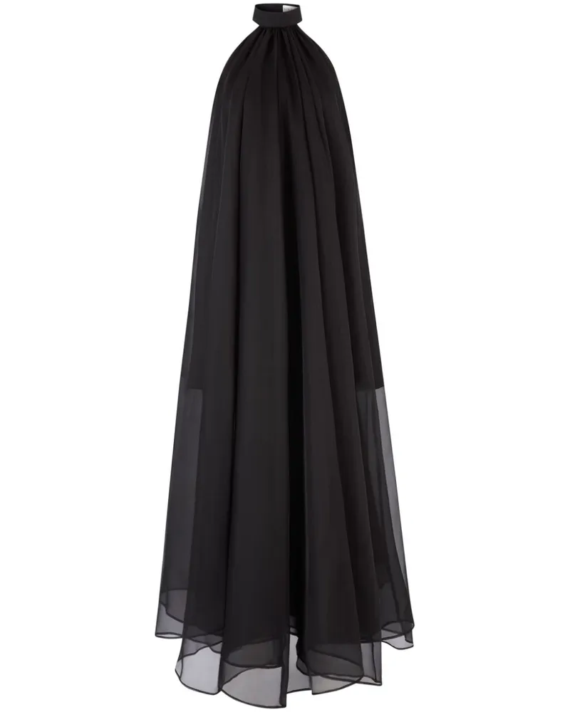 Nina Ricci Semi-transparentes Neckholder-Kleid - Schwarz Schwarz