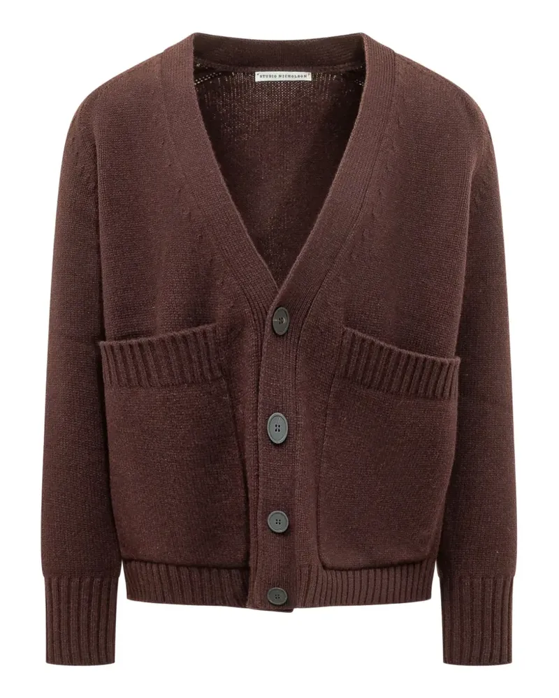 Studio Nicholson Cardigan mit V-Ausschnitt - Braun Braun