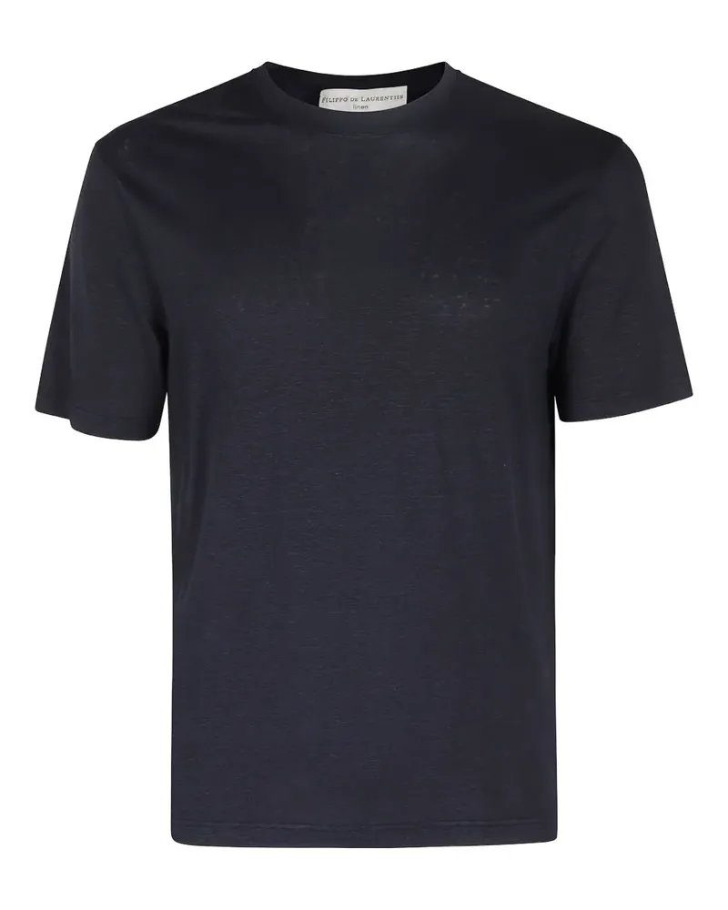 Filippo de Laurentiis T-Shirt mit rundem Ausschnitt - Blau Blau
