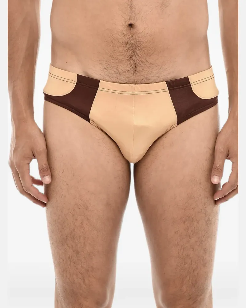 Dsquared2 two-tone swim briefs - Gold Gold