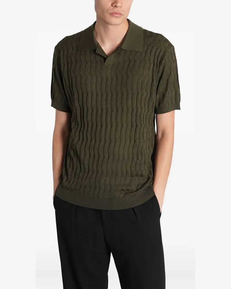 Emporio Armani Strukturiertes Poloshirt - Grün Grün