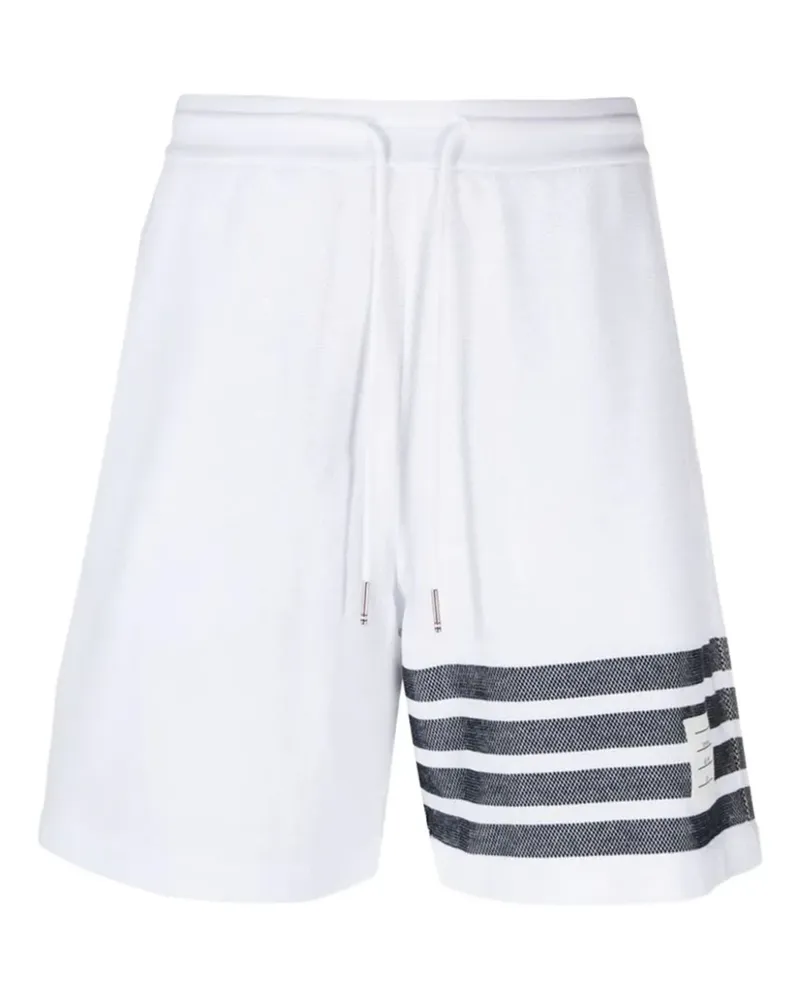 Thom Browne 4-Bar Shorts mit Streifendetail - Weiß Weiß