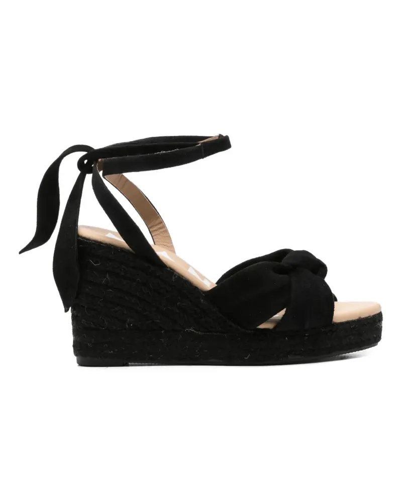 Manebí knot-detail wedge espadrilles - Schwarz Schwarz