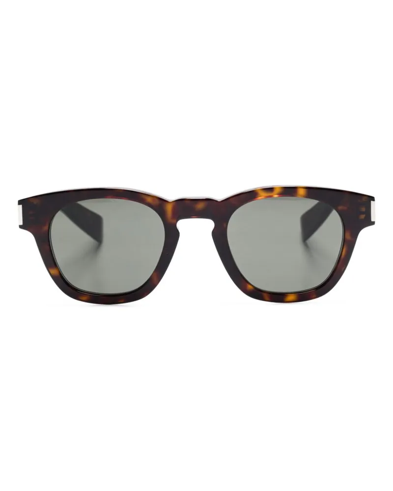 Saint Laurent Sonnenbrille mit eckigem Gestell - Braun Braun