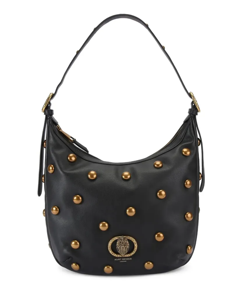 Kurt Geiger Schultertasche mit Logo-Schild - Schwarz Schwarz