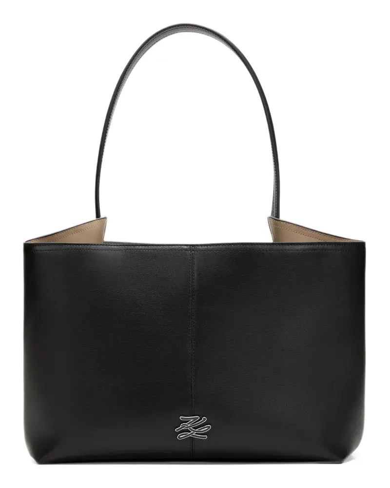 Karl Lagerfeld K/Autograph enamel tote bag - Schwarz Schwarz