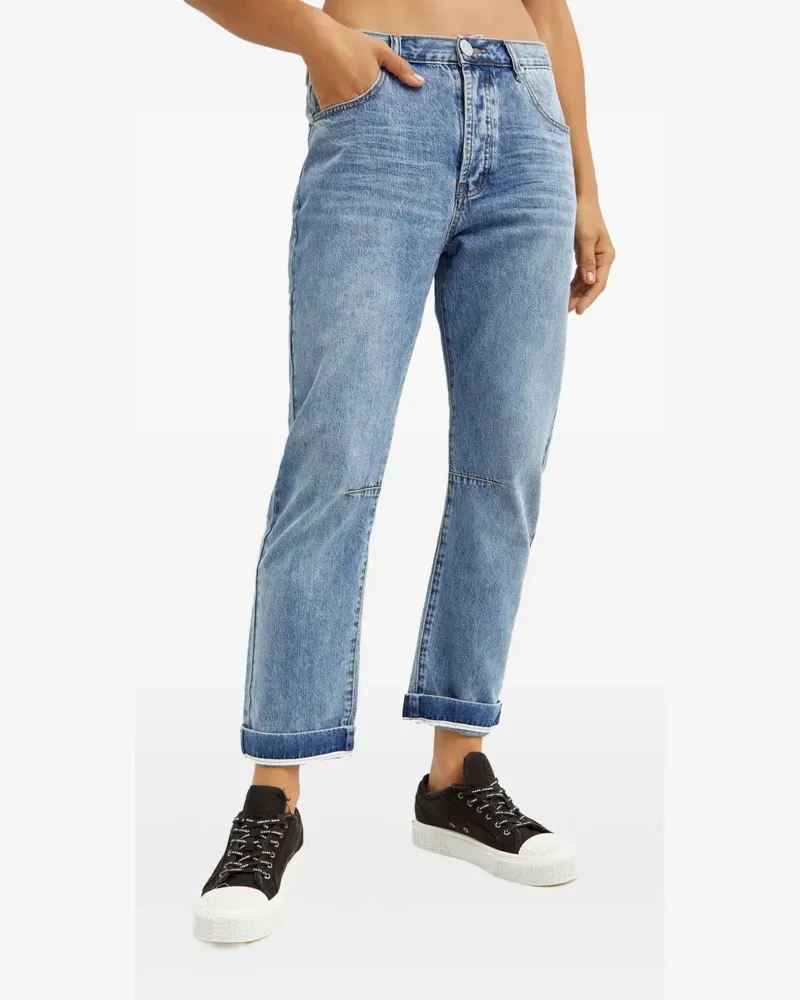 One Teaspoon cuffed five-pocket jeans - Blau Blau