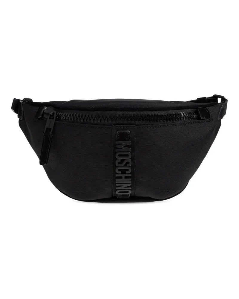 Moschino logo zip belt bag - Schwarz Schwarz