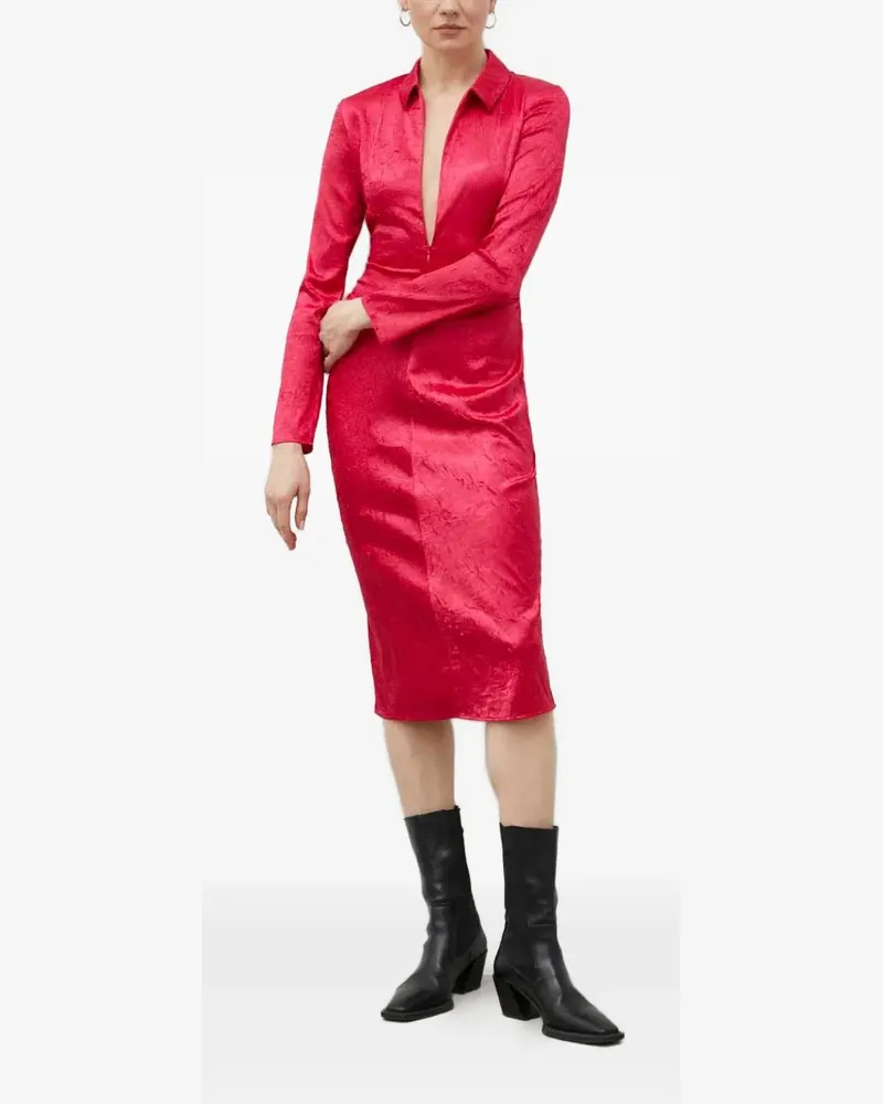 Samsøe & Samsøe Langärmeliges Kleid mit Kragen - Rosa Rosa