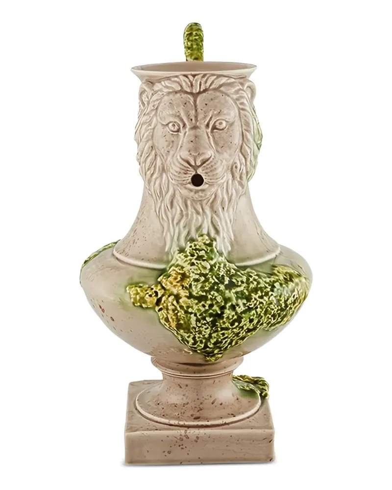 Bordallo Pinheiro Lion Vase (35,7cm x 23,8cm) - Nude Nude
