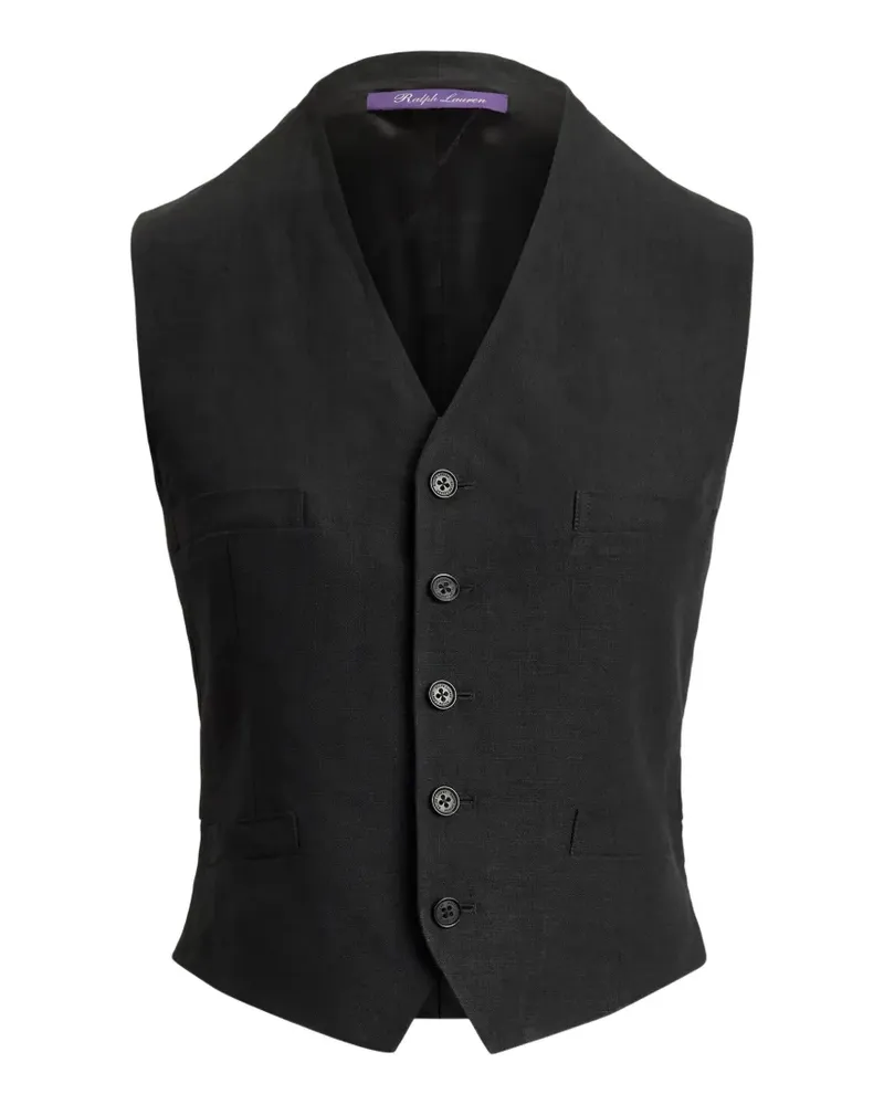Ralph Lauren Geknöpfte Jaiden Weste mit V-Ausschnitt - Schwarz Schwarz