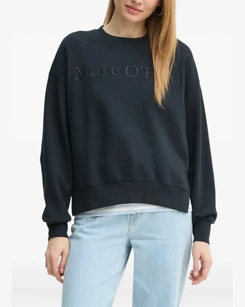 Marc O'Polo Sweatshirt mit Logo-Stickerei - Schwarz Schwarz